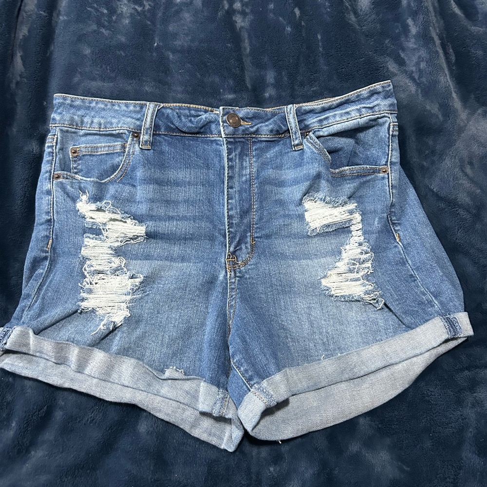 Denim Distressed Women Shorts